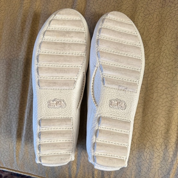 NEW! Coach Tea Rose Crosby Driver Moccasins Cream Colored Flats - Picture 12 of 14